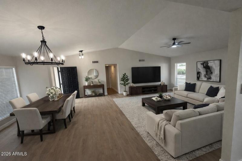 LIVING ROOM 1 AND DINING VURTUALLY STAGE