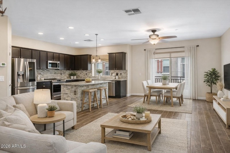 Living room Virtually staged