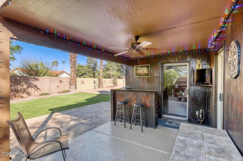 Patio bar ideal for hosting guests