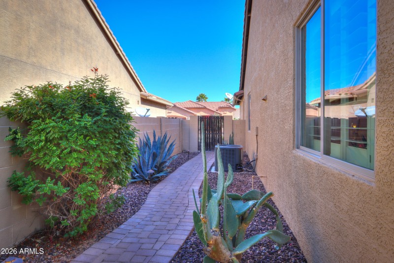 Paver walkway to front of home