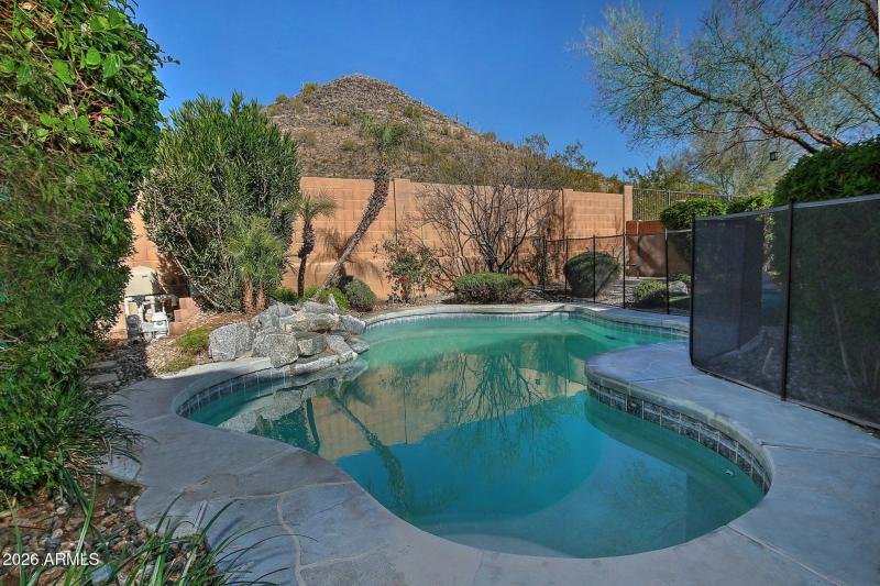 Pool with mountain views
