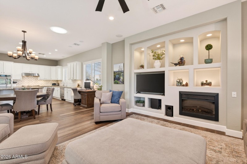 Custom built in entertainment wall