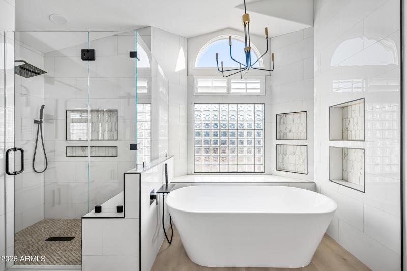 New Floor to Ceiling Tile Shower