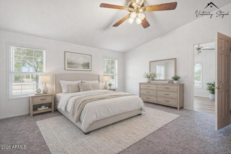 Primary Bedroom Virtually Staged