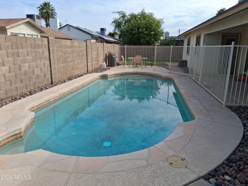 Pool view from west side