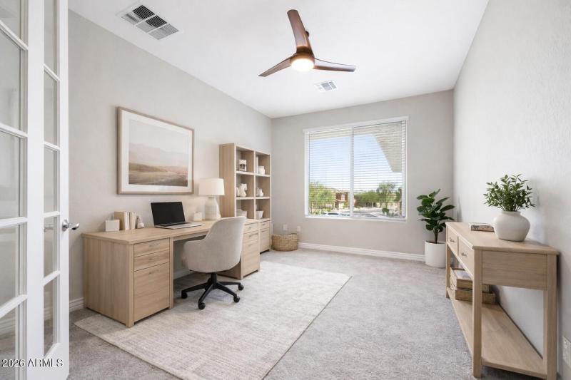 Virtually Staged Den