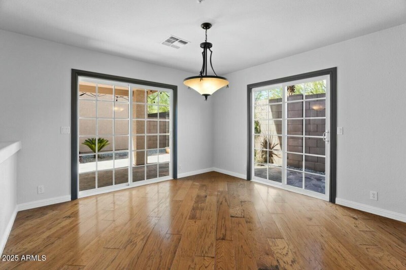 Dining Room with Sliding Glass Doors