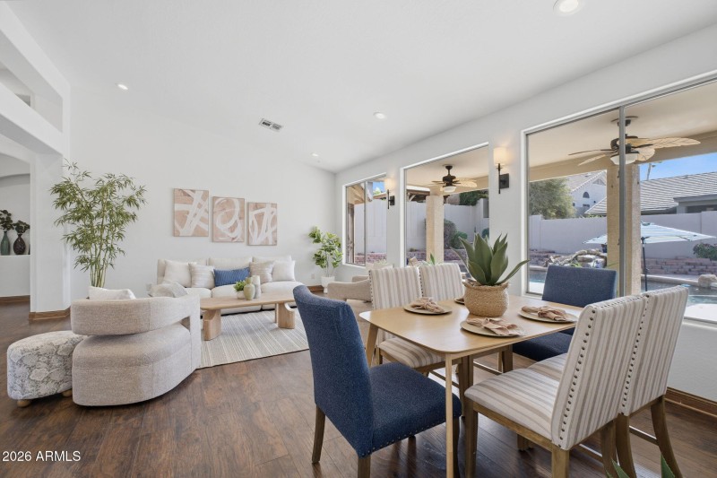 Spacious entertaining area