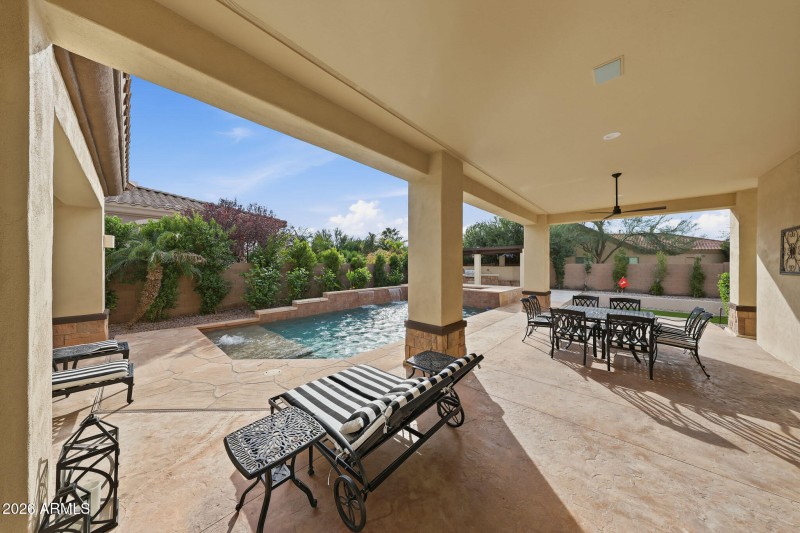 large covered patio