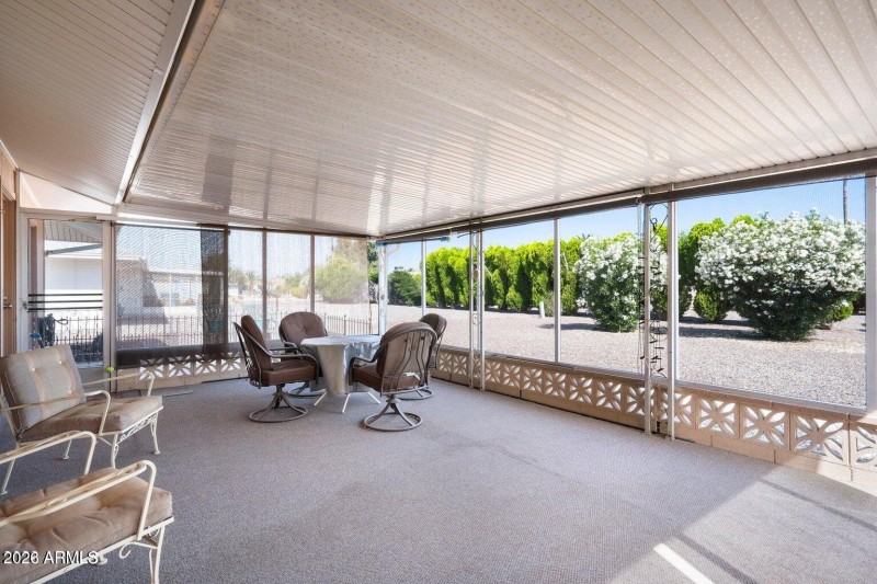 large screeened patio