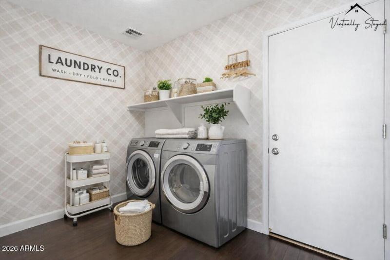 Downstairs Laundry Room Virtually Staged