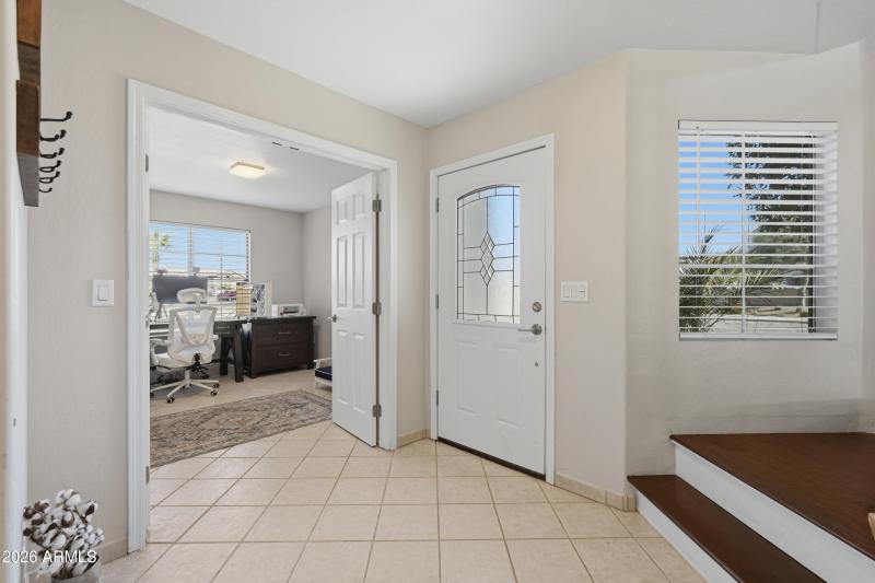 View to downstairs bedroom/office