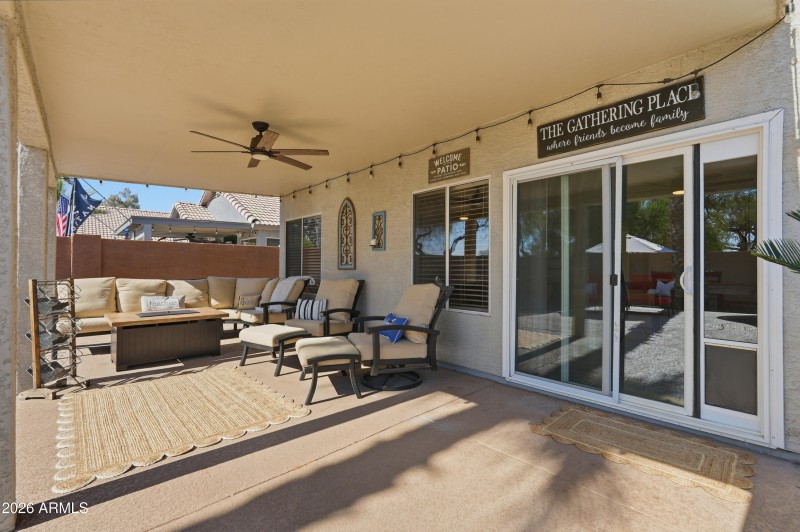 Extended covered patio