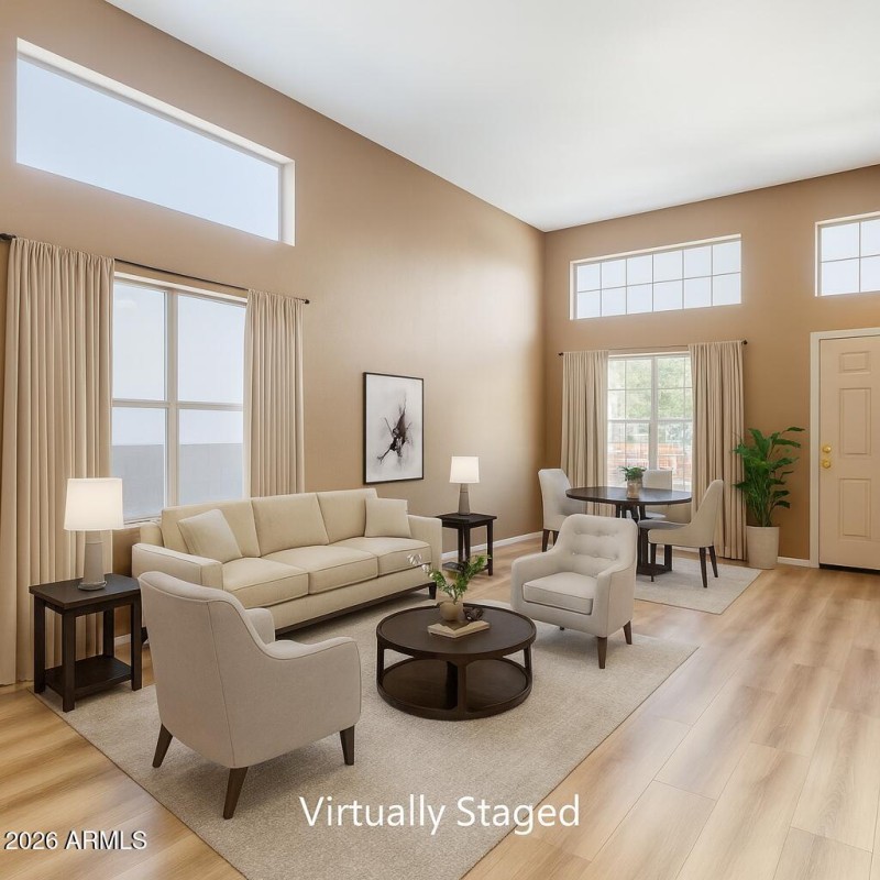 Living Room and Door Staged