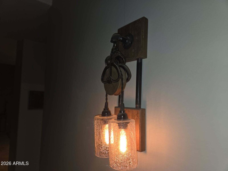 close up of hall sconce