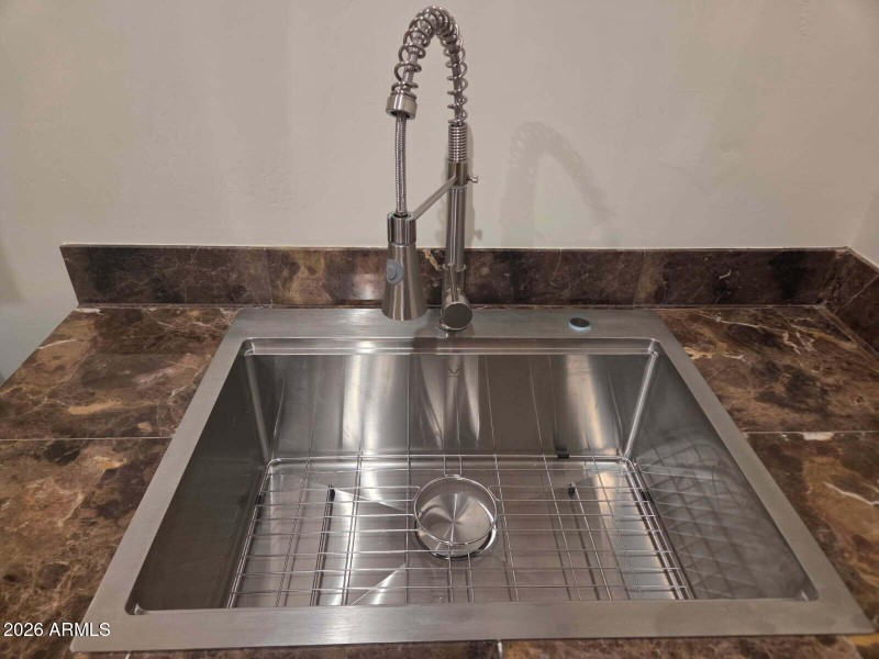 close up of laundry sink