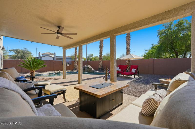 Very spacious covered patio
