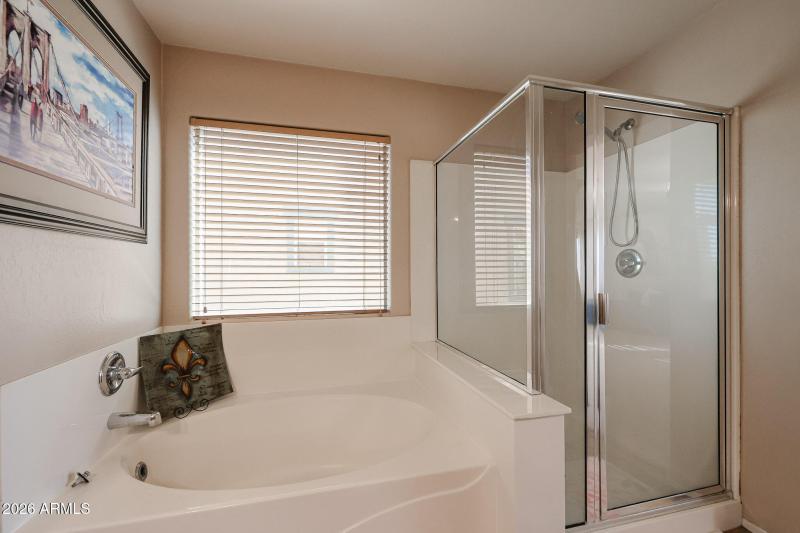 Separate Tub and Shower at Primary Bath