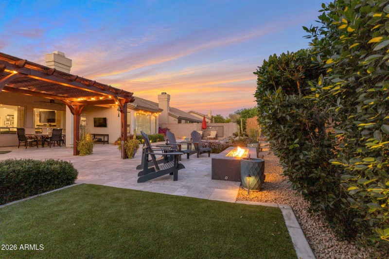 Natural gas fire invites entertainment.