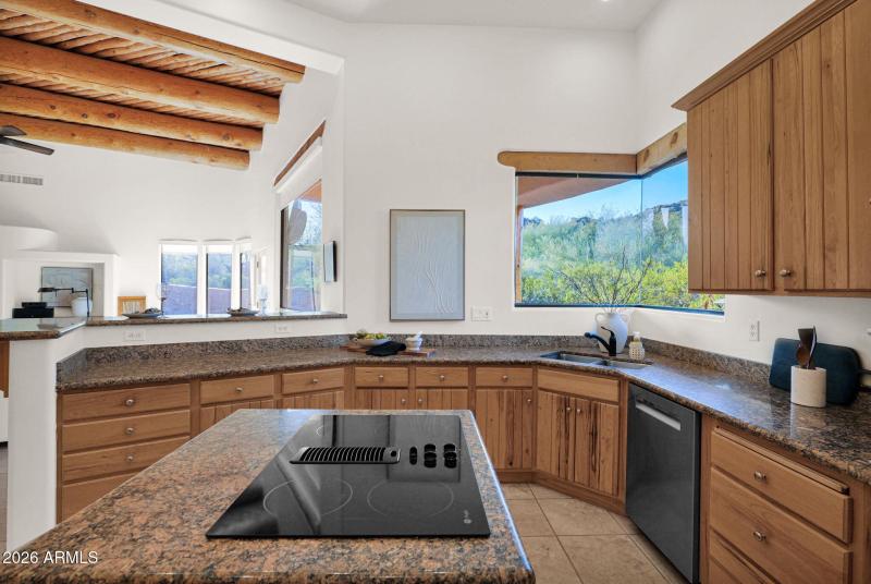 mountain views from kitchen sink