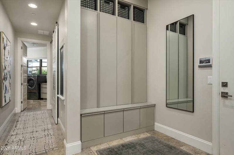 Drop zone with lockers