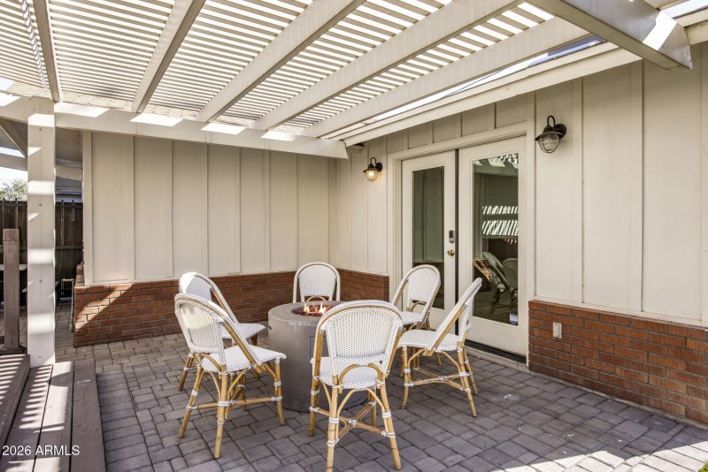 Back patio + casita entrance