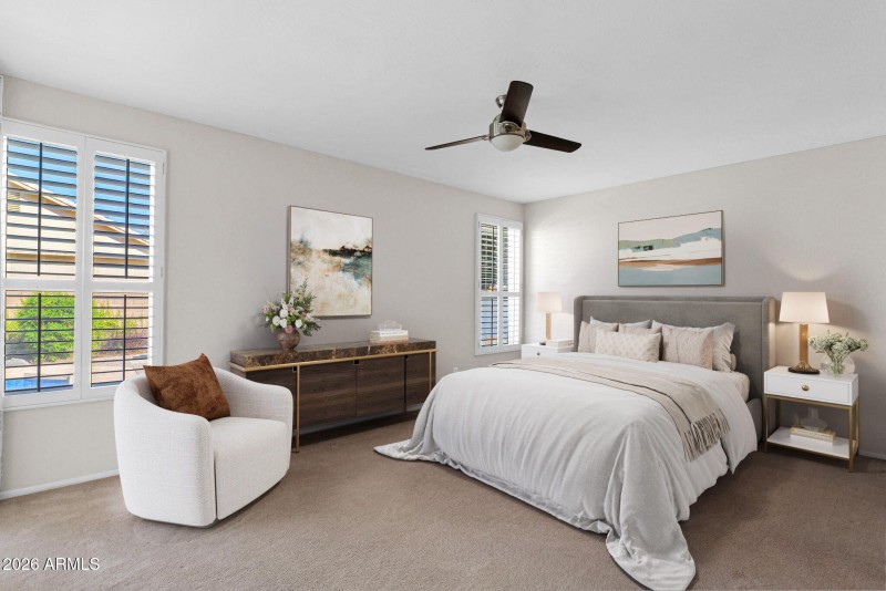 STAGED Primary Bedroom