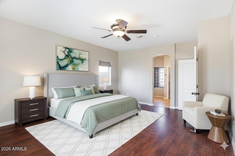 Virtually Staged Primary Bedroom -9345 W