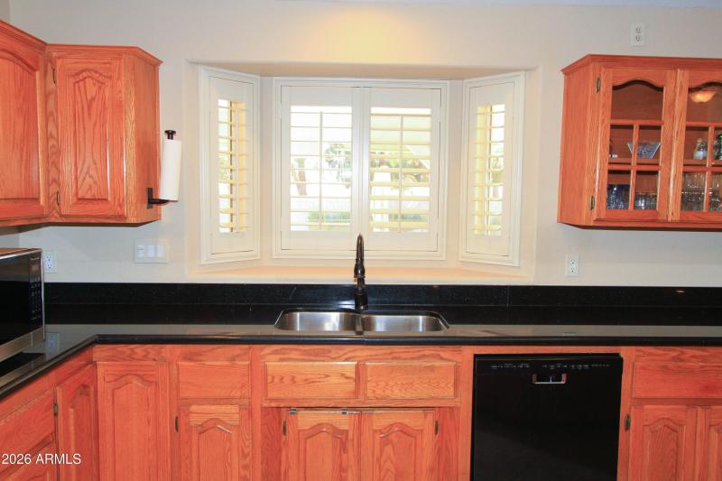 Kitchen 8 - beautiful shutters and view
