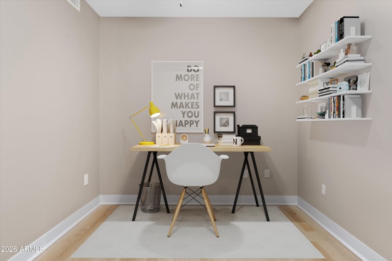 Den virtually staged