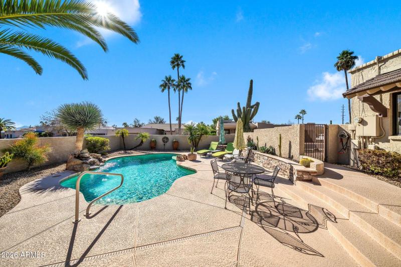 Ample cool decking for seating