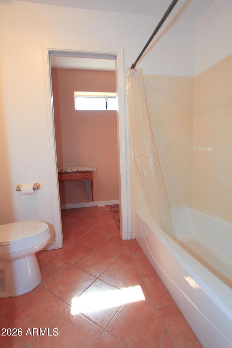 Jack and Jill tub and toilet