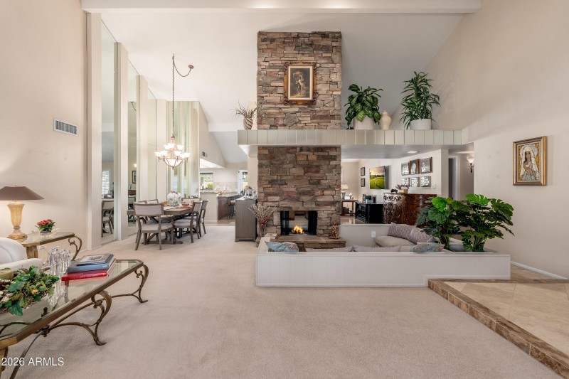 Spacious Vaulted Living Room