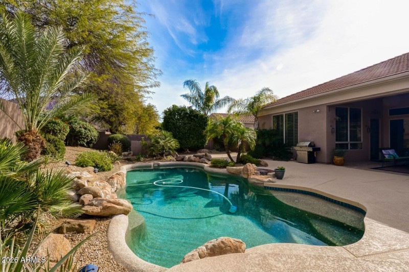 Back yard with Pool & Spa