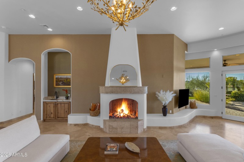 Great room fireplace