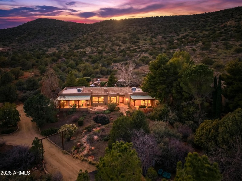 Nestled against Forest Service