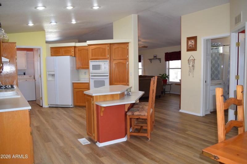 Side view of kitchen