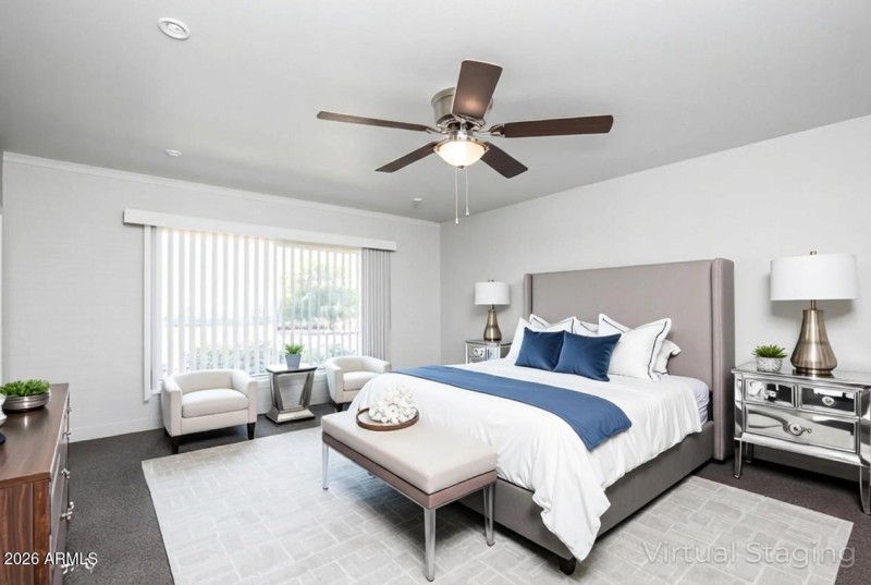 Virtually Staged Bedroom