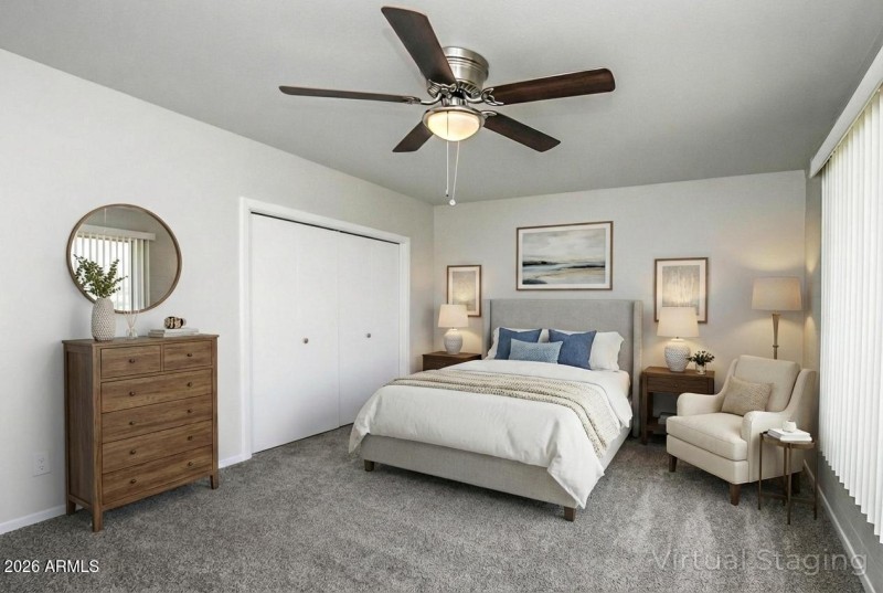 Virtually Staged Second Bedroom