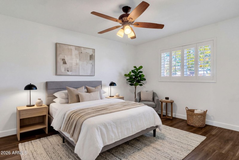 Staged Master bedroom