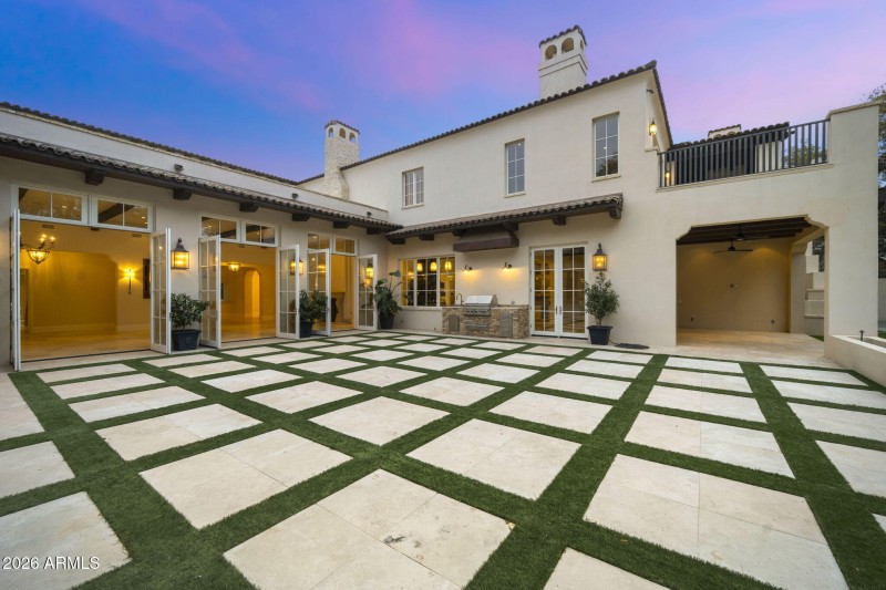 Exeter Backyard Courtyard Doors Open