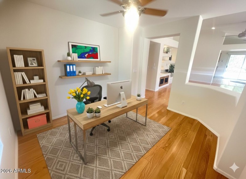 Office virtually staged