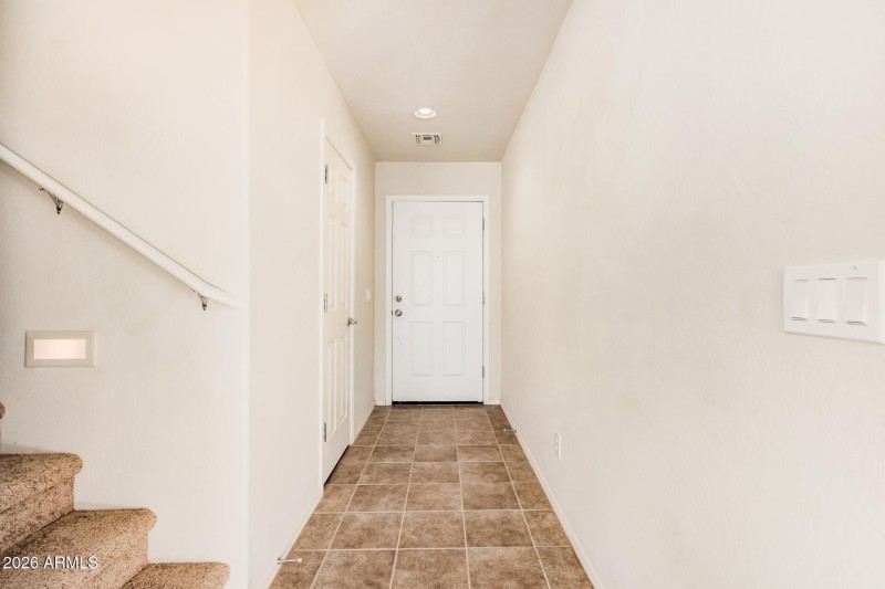 Interior Facing Front Entry Door