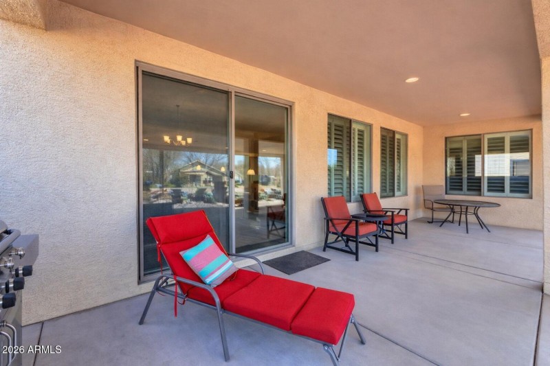 Large covered patio