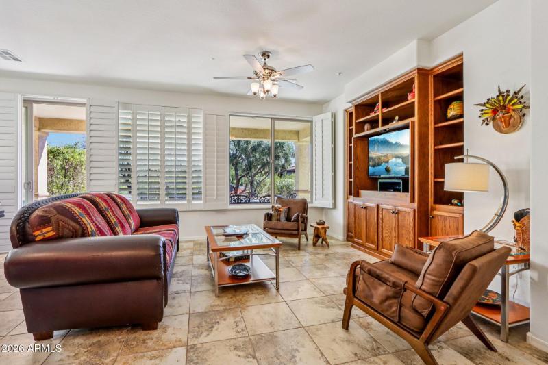 Views to the private backyard