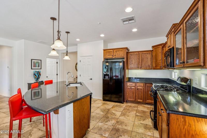 Staggered Cabinets-Granite Tops