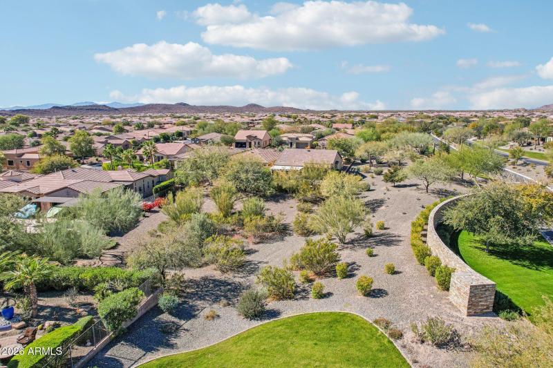 Green space surrounds this property