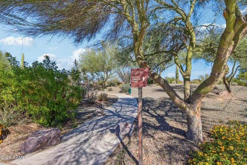 Steps from the front door walking trail