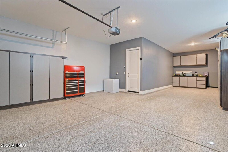 3 Car Garage with Built-In Storage