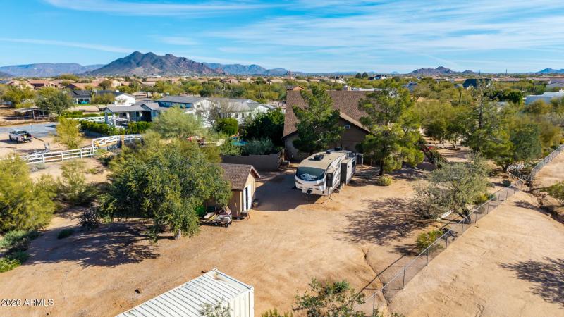 Southwest View with RV Parking